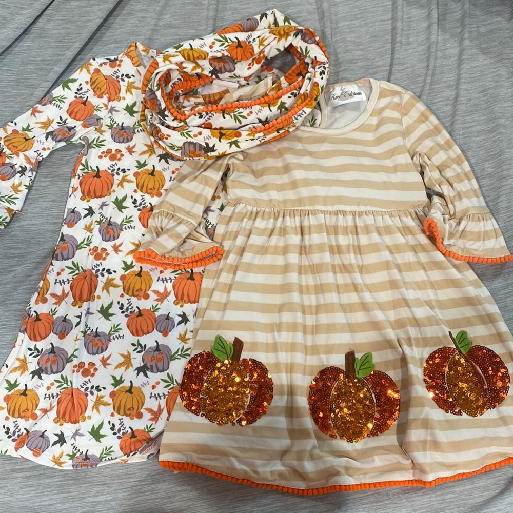 Rare editions, 2 dress set with scarf